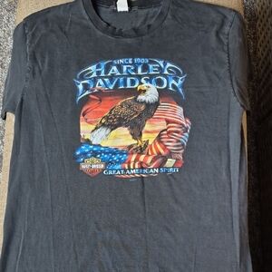 Harley-Davidson Black Graphic T-Shirt for Men